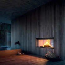 Chimenea de leña / contemporánea / hogar...