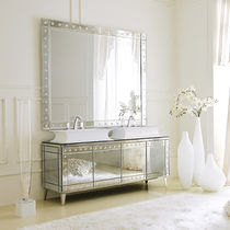 Mueble de lavabo doble / de pie / de vidrio...