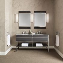 Mueble de lavabo doble / de pie / de madera...