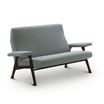 Sofá contemporáneo / de madera / de tejido...
