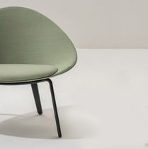 Sillón contemporáneo / de tejido / de cuero...