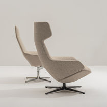 Sillón contemporáneo / de tejido / de cuero...