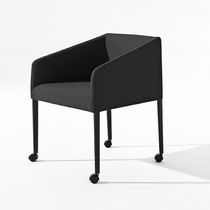 Sillón contemporáneo / de tejido / de cuero...