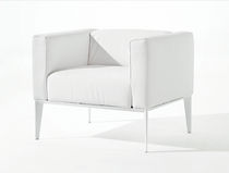 Sillón contemporáneo / de tejido / de cuero...