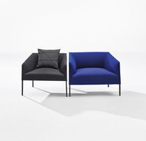 Sillón contemporáneo / de cuero / de tejido...