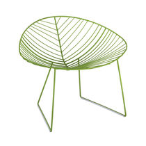 Sillón contemporáneo / de acero pintado...