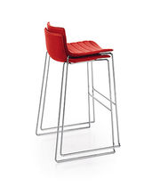 Silla de bar contemporánea / tapizada /...