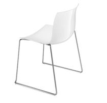 Silla contemporánea / de madera / de cuero...