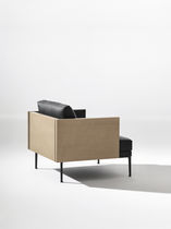 Sillón contemporáneo / de cuero / de tejido...