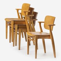 Silla de diseño escandinavo / de cuero /...
