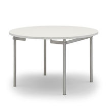 Mesa contemporánea / de madera / redonda...