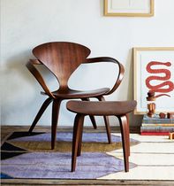Sillón contemporáneo / de nogal / de madera...