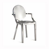 Silla contemporánea / de aluminio / medallón...