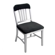 Silla contemporánea / de aluminio / tapizada