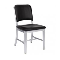 Silla contemporánea / de aluminio / tapizada