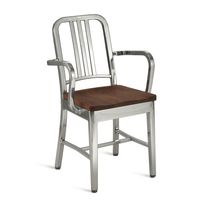 Silla contemporánea / de aluminio / con...