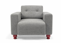 Sillón contemporáneo / de cuero / de espuma...