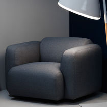 Sillón contemporáneo / de tejido / de acero...