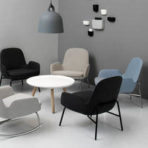Sillón contemporáneo / de cuero / de tejido...