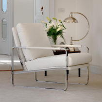 Sillón contemporáneo / de cuero / de tejido...