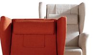 Sillón contemporáneo / de cuero / de tejido...