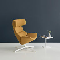 Sillón contemporáneo / de tejido / de cuero...