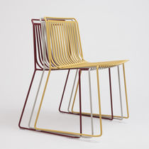 Silla contemporánea / de tejido / de madera...