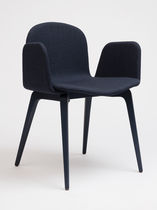 Silla contemporánea / de tejido / con base...
