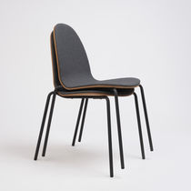 Silla contemporánea / de tejido / con base...