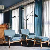 Sillón contemporáneo / de tejido / de madera...