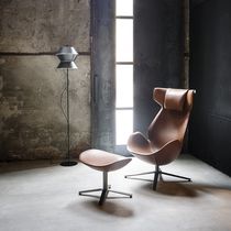 Sillón contemporáneo / de cuero / de tejido...
