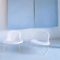 Sillón bajo contemporáneo / de tejido /...