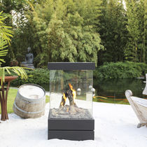 Chimenea de gas / contemporánea / en isla...