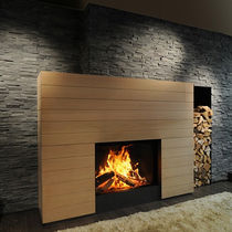 Chimenea de leña / contemporánea / hogar...