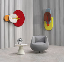 Sillón club contemporáneo / de tejido /...