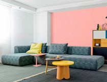 Sofá modular / contemporáneo / beis / gris