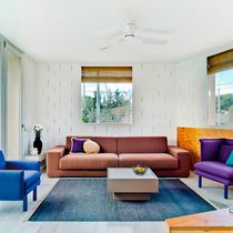 Sofá modular / contemporáneo / marrón /...