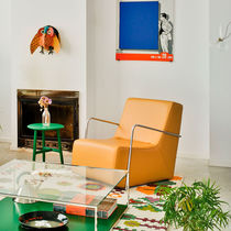 Sillón club contemporáneo / de tejido /...