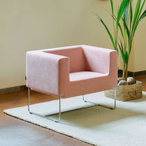 Sillón contemporáneo / de tejido / marrón...