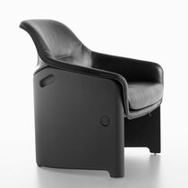 Sillón club contemporáneo / de cuero / de...