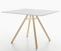 Mesa contemporánea / de fresno / con base...