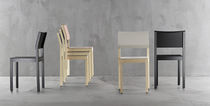 Silla contemporánea / apilable / de fresno...