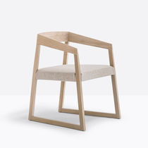 Silla contemporánea / de tejido / de roble...