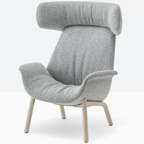 Sillón contemporáneo / de tejido / de cuero...