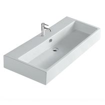 Lavabo suspendido / rectangular / de cerámica...