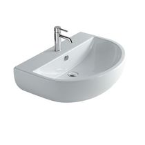 Lavabo suspendido / de cerámica / moderno