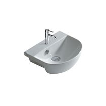 Lavabo semiencastrado / de cerámica / moderno