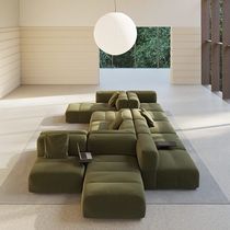 Sofá modular / contemporáneo / verde / blanco