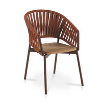 Sillón contemporáneo / de tejido / de teca...