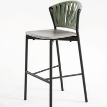 Silla de bar contemporánea / de teca / de...